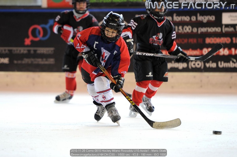 2010-11-28 Como 0815 Hockey Milano Rossoblu U10-Aosta1 - Mario Stiatti.jpg